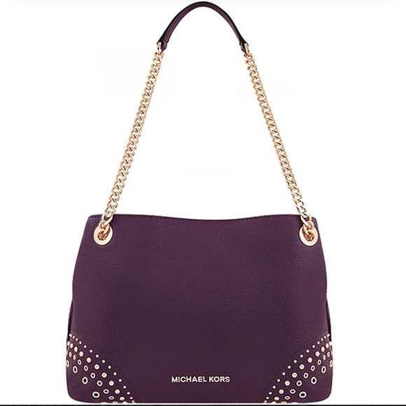 Michael Kors Purple Jet Set Chain Shoulder Bag - Picture 1 of 13